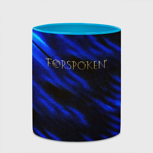 Кружка цветная Forspoken frey blue game abstraction / 3D-Белый + небесно-голубой – фото 2