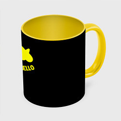 Кружка 3D Christopher Comstock yellow logo, цвет: 3D-белый + желтый