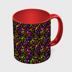 Кружка 3D Color bright pattern, цвет: 3D-белый + красный