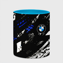 Кружка 3D BMW stripes color auto sport, цвет: 3D-белый + небесно-голубой — фото 2