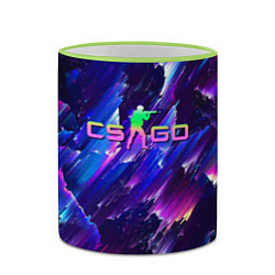 Кружка 3D Counter Strike go - neon, цвет: 3D-светло-зеленый кант — фото 2