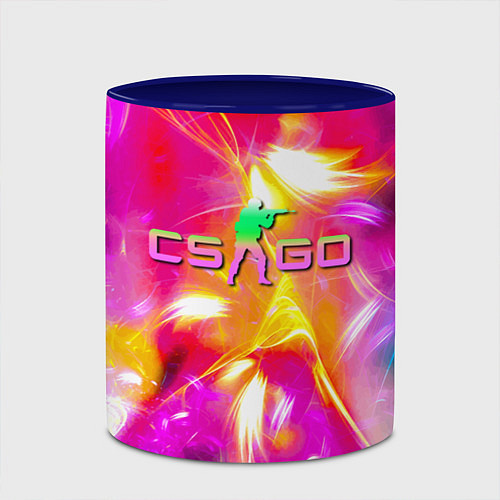 Кружка цветная Counter Strike - neon / 3D-Белый + синий – фото 2
