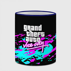 Кружка 3D GTA vice city неоновые краски, цвет: 3D-синий кант — фото 2