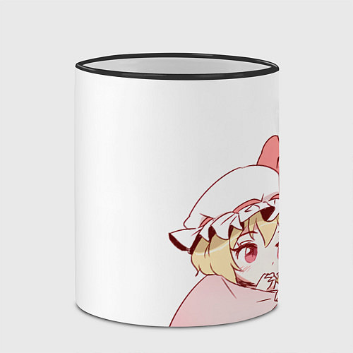 Кружка цветная Touhou Project Remilia Flandre chibi / 3D-Черный кант – фото 2