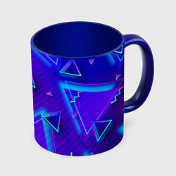 Кружка 3D Neon Pattern colored, цвет: 3D-белый + синий