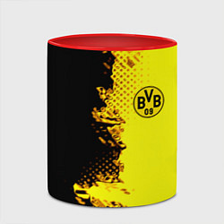 Кружка 3D Borussia fc sport краски, цвет: 3D-белый + красный — фото 2