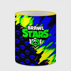 Кружка 3D Brawl stars кислотное лого, цвет: 3D-желтый кант — фото 2