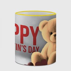 Кружка 3D Медведи - День святого Валентина, цвет: 3D-желтый кант — фото 2
