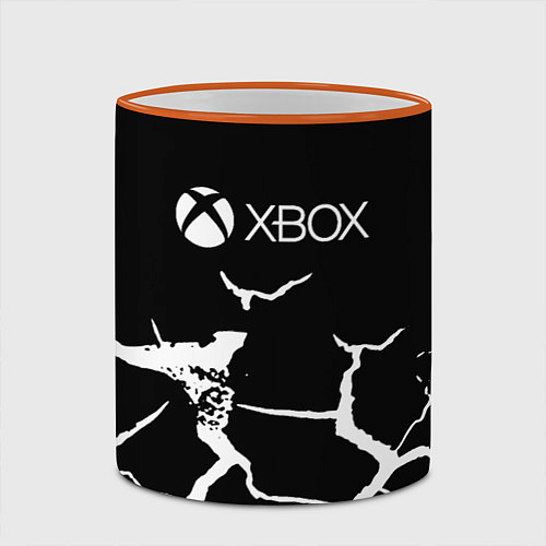 Кружка цветная Xbox game текстура рельеф / 3D-Оранжевый кант – фото 2