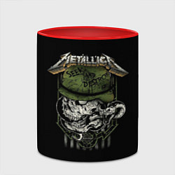 Кружка 3D Metallica - skull, цвет: 3D-белый + красный — фото 2