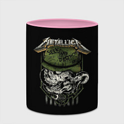 Кружка 3D Metallica - skull, цвет: 3D-белый + розовый — фото 2