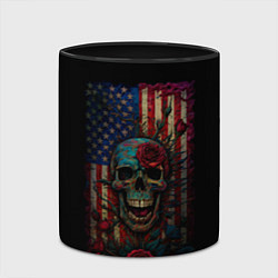 Кружка 3D Skull - USA, цвет: 3D-белый + черный — фото 2