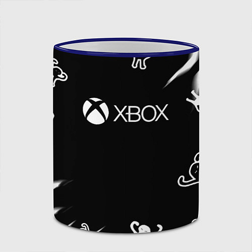 Кружка цветная Ъуъ съука xbox mem / 3D-Синий кант – фото 2