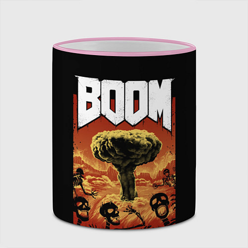 Кружка цветная Boom - Doom / 3D-Розовый кант – фото 2