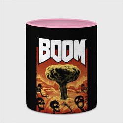 Кружка 3D Boom - Doom, цвет: 3D-белый + розовый — фото 2