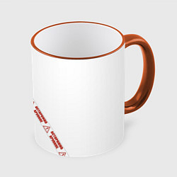 Кружка 3D Осторожно хрупкое, цвет: 3D-оранжевый кант