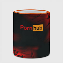 Кружка 3D Porn hub fire, цвет: 3D-оранжевый кант — фото 2
