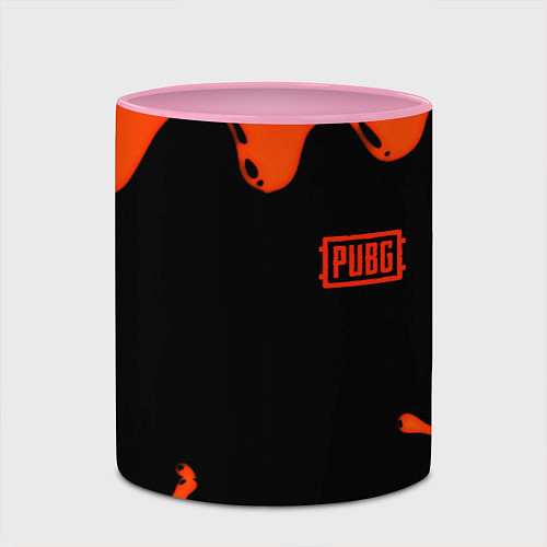 Кружка цветная PUBG orange splash / 3D-Белый + розовый – фото 2