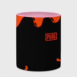 Кружка 3D PUBG orange splash, цвет: 3D-белый + розовый — фото 2