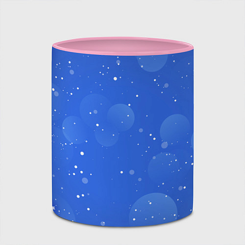 Кружка цветная Снежный паттерн / 3D-Белый + розовый – фото 2