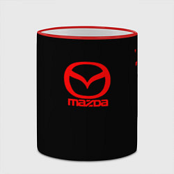 Кружка 3D Mazda краски красные штрихи, цвет: 3D-красный кант — фото 2