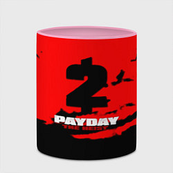 Кружка 3D Payday 2 краски, цвет: 3D-белый + розовый — фото 2