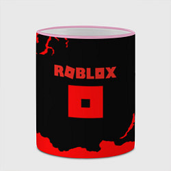 Кружка 3D Roblox краски красные, цвет: 3D-розовый кант — фото 2