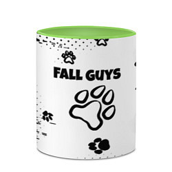 Кружка 3D Fall Guys game, цвет: 3D-белый + светло-зеленый — фото 2