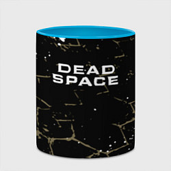 Кружка 3D Dead space текстура, цвет: 3D-белый + небесно-голубой — фото 2