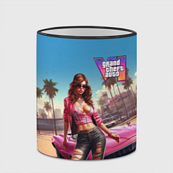 Кружка 3D GTA 6 girl logo, цвет: 3D-черный кант — фото 2