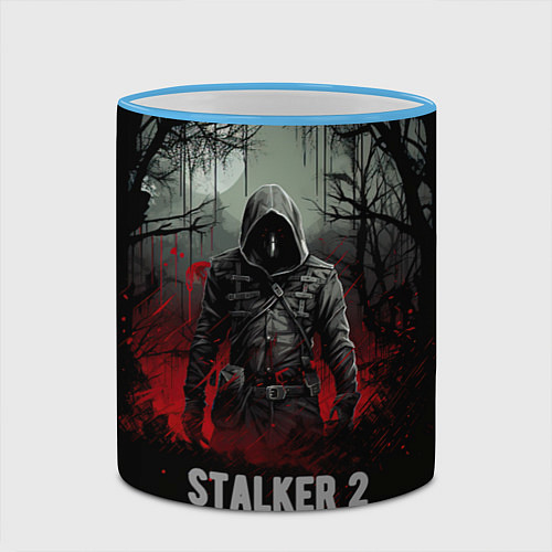 Кружка цветная Stalker 2 dark mode / 3D-Небесно-голубой кант – фото 2