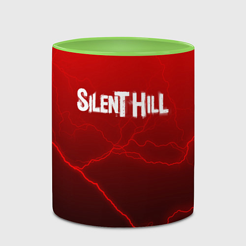 Кружка цветная Silent Hill storm abstraction / 3D-Белый + светло-зеленый – фото 2
