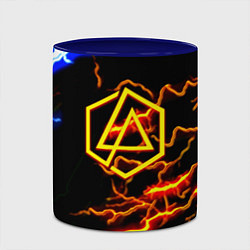Кружка 3D Linkin park storm inside steel, цвет: 3D-белый + синий — фото 2