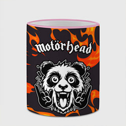 Кружка 3D Motorhead рок панда и огонь, цвет: 3D-розовый кант — фото 2