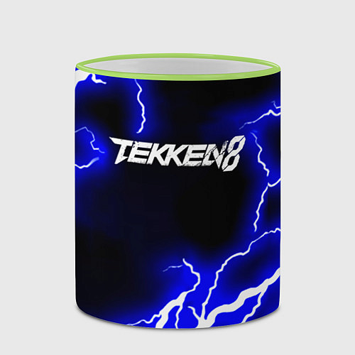 Кружка цветная Tekken молнии / 3D-Светло-зеленый кант – фото 2