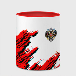 Кружка 3D Россия герб империя, цвет: 3D-белый + красный — фото 2