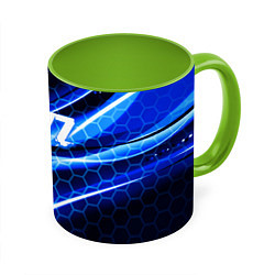 Кружка 3D Dayz текстура броня биохазард, цвет: 3D-белый + светло-зеленый