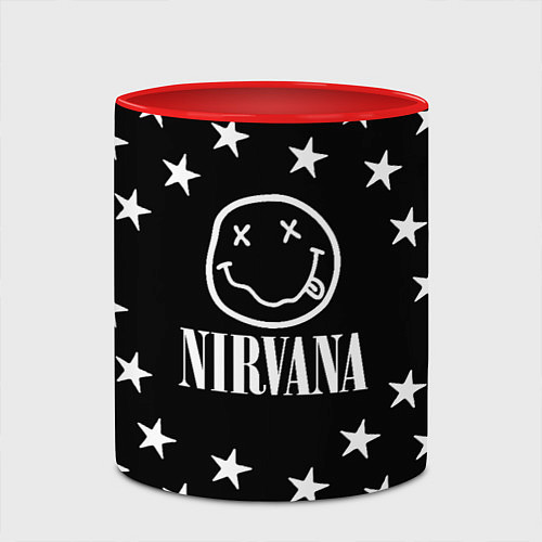 Кружка цветная Nirvana stars steel / 3D-Белый + красный – фото 2