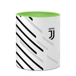 Кружка 3D Juventus sport geometry, цвет: 3D-белый + светло-зеленый — фото 2