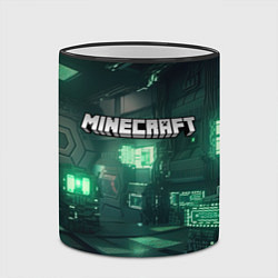 Кружка 3D Minecraft logo в стиле киберпанк, цвет: 3D-черный кант — фото 2