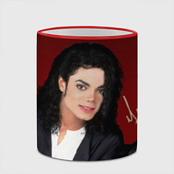 Кружка 3D Michael Jackson с пантерой и автографом, цвет: 3D-красный кант — фото 2