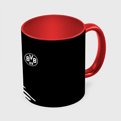 Кружка 3D Borussia текстура краски, цвет: 3D-белый + красный