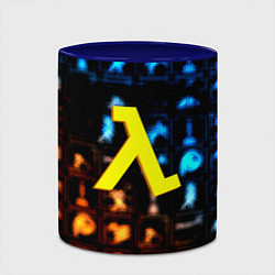 Кружка 3D Портал x Халва текстура, цвет: 3D-белый + синий — фото 2