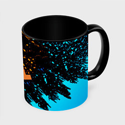 Кружка 3D Half life текстура краски, цвет: 3D-белый + черный