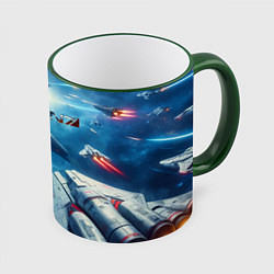 Кружка 3D Mass Effect - space neon, цвет: 3D-зеленый кант