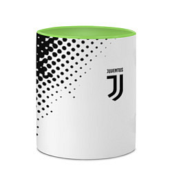 Кружка 3D Juventus sport black geometry, цвет: 3D-белый + светло-зеленый — фото 2