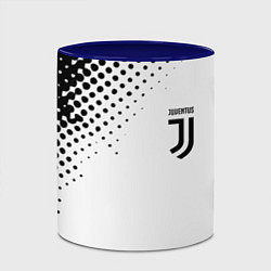 Кружка 3D Juventus sport black geometry, цвет: 3D-белый + синий — фото 2