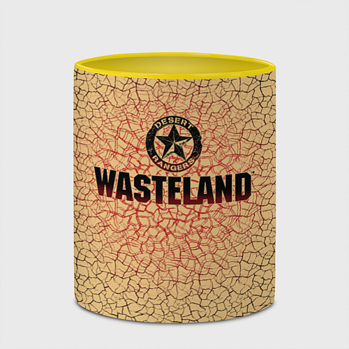 Кружка цветная Wasteland со значком рейнджера / 3D-Белый + желтый – фото 2