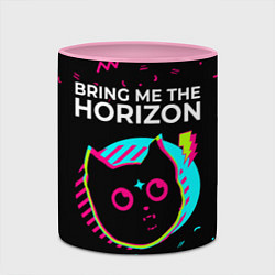 Кружка 3D Bring Me the Horizon - rock star cat, цвет: 3D-белый + розовый — фото 2