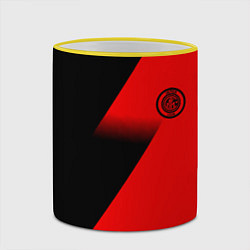 Кружка 3D Inter geometry red sport, цвет: 3D-желтый кант — фото 2